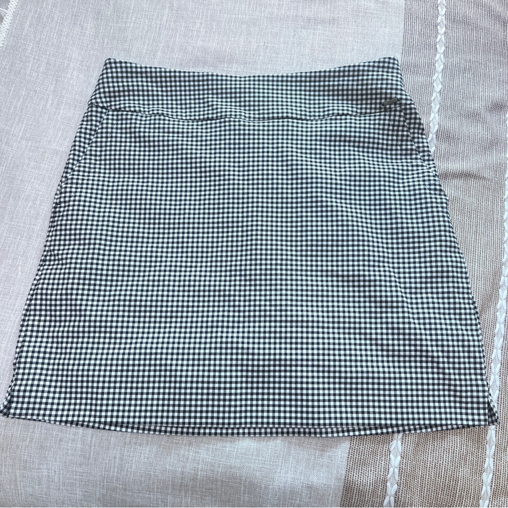 Classic Black & White Gingham Check Mini Skort